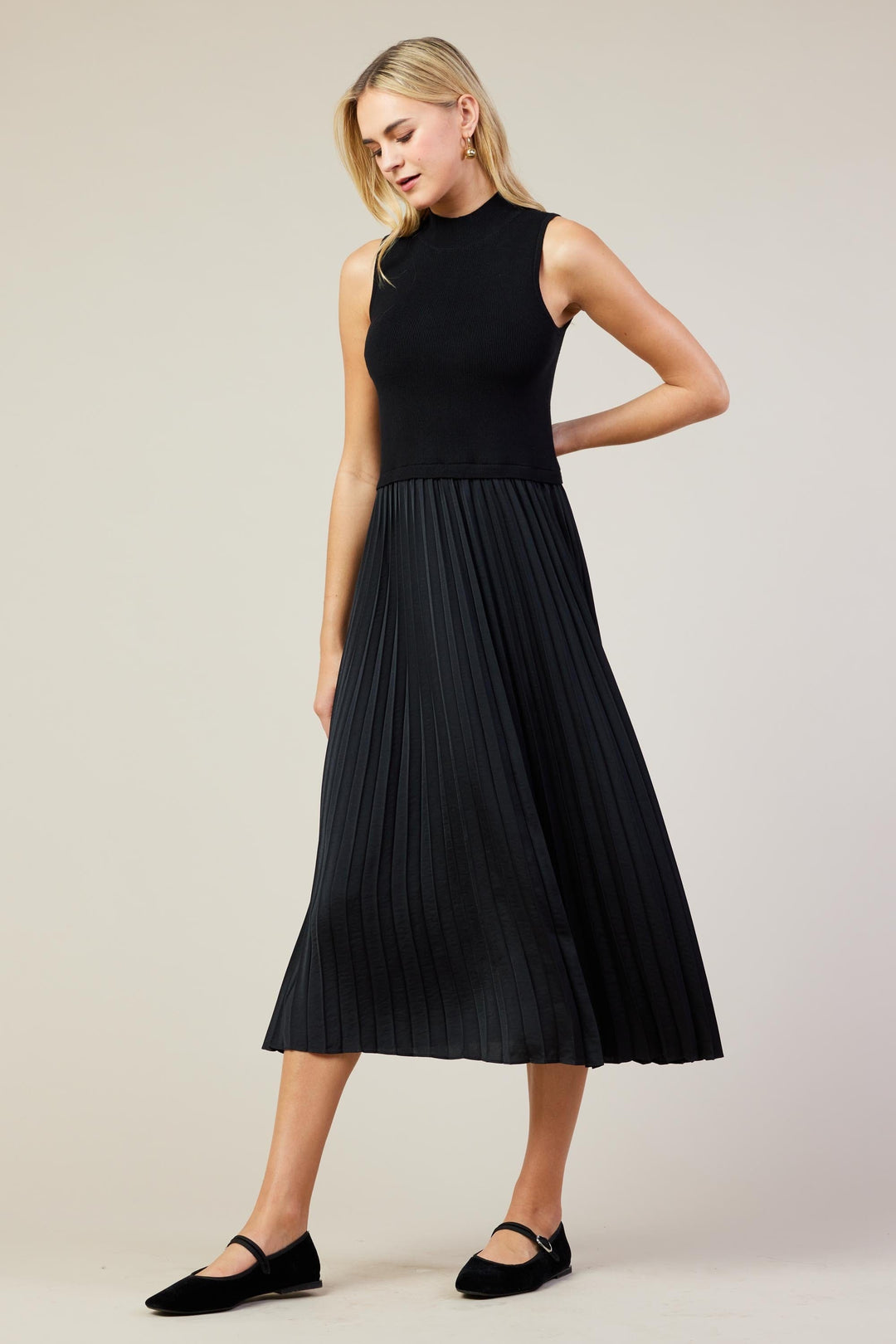 Skies Are Blue Dress Ariella Pleated Dress