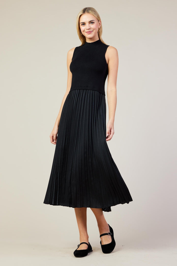 Skies Are Blue Dress Black / XS Ariella Pleated Dress