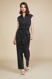 Skies Are Blue Jumpsuit Sonya Sleeveless Wash Denim Jumpsuit