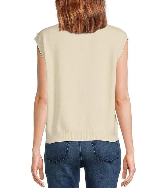 Skies Are Blue Top Lemon Intarsia Sweater Top