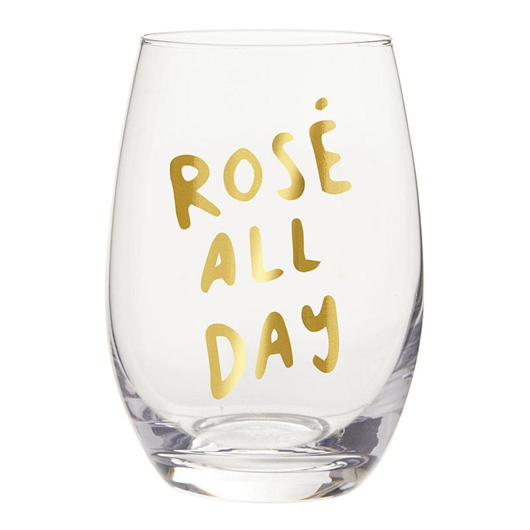 Slant Drinkware Stemless Wine Glass - Rose All Day