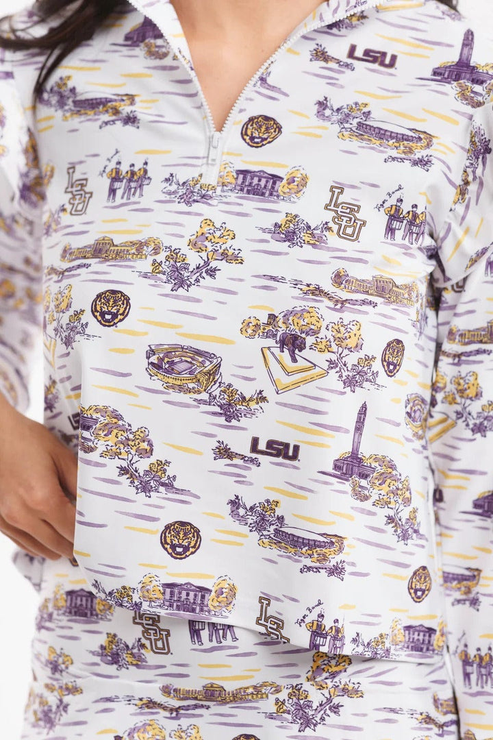 Smith & Quinn Top The Grayson Top - LSU Toile