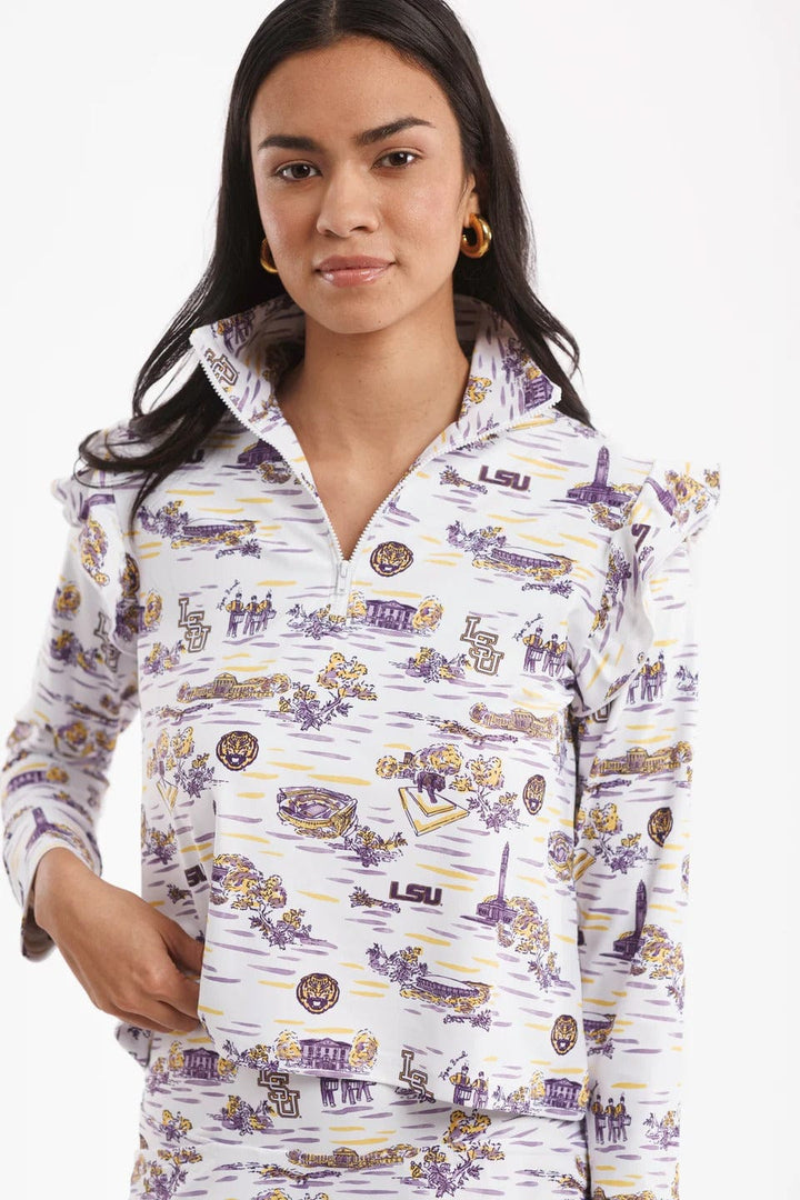Smith & Quinn Top White / S The Grayson Top - LSU Toile