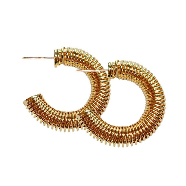 st. armands Earrings Hoops Gold Coil Minimalist Statement Hoop Earrings