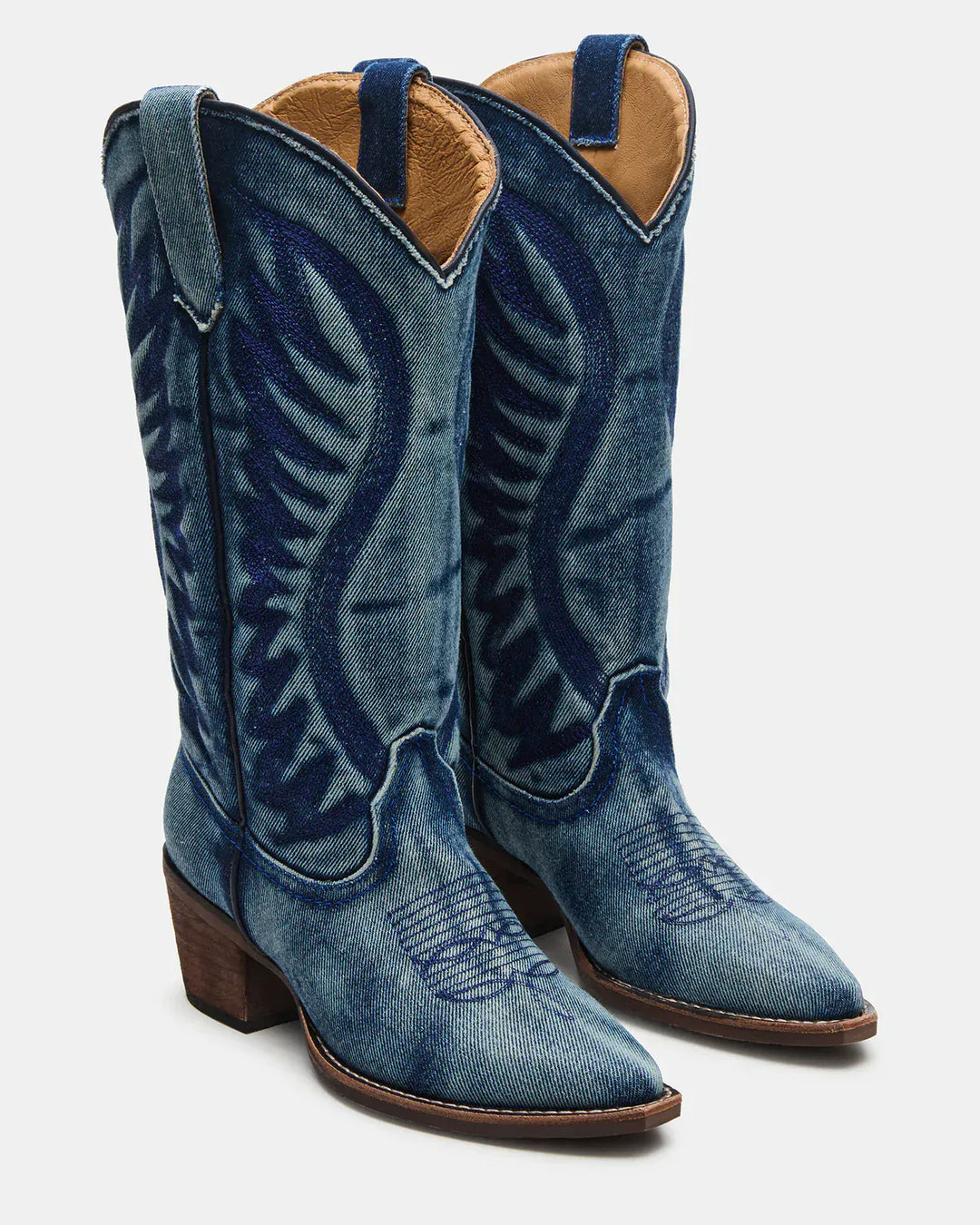 Steve Madden Boots Denim Fabric / 6 Albany Western Boot
