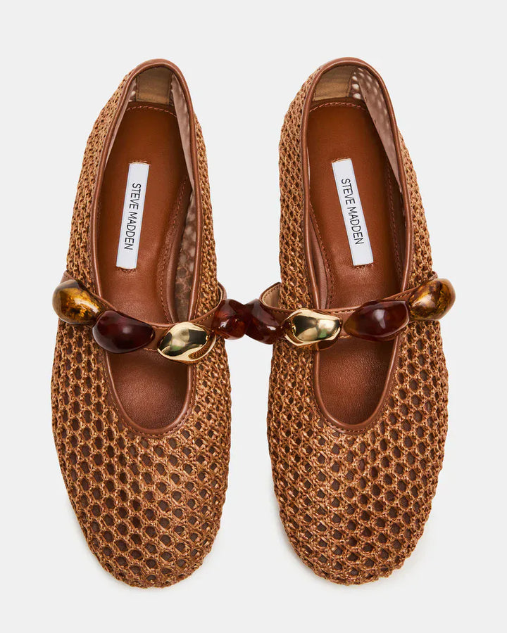 Steve Madden Flats Poppin Raffia Flats