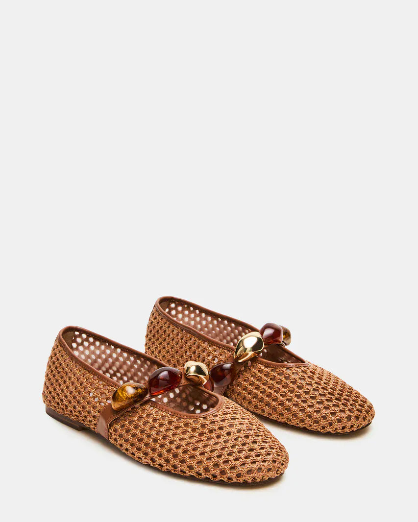 Steve Madden Flats Poppin Raffia Flats