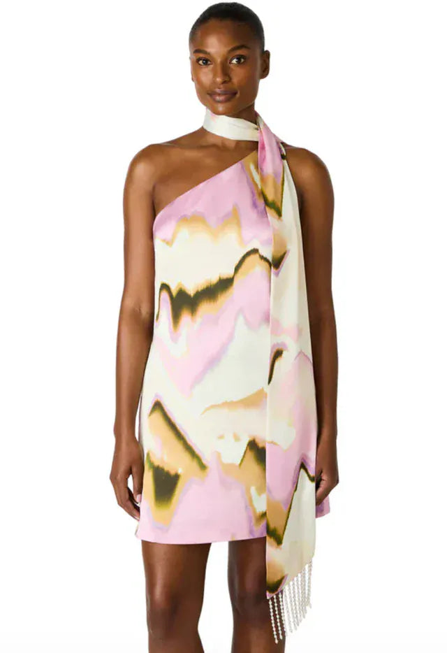 satin scarf mini dress Light Blue Satin Mini Dress - Sash Scarf Dress - Strapless Dress