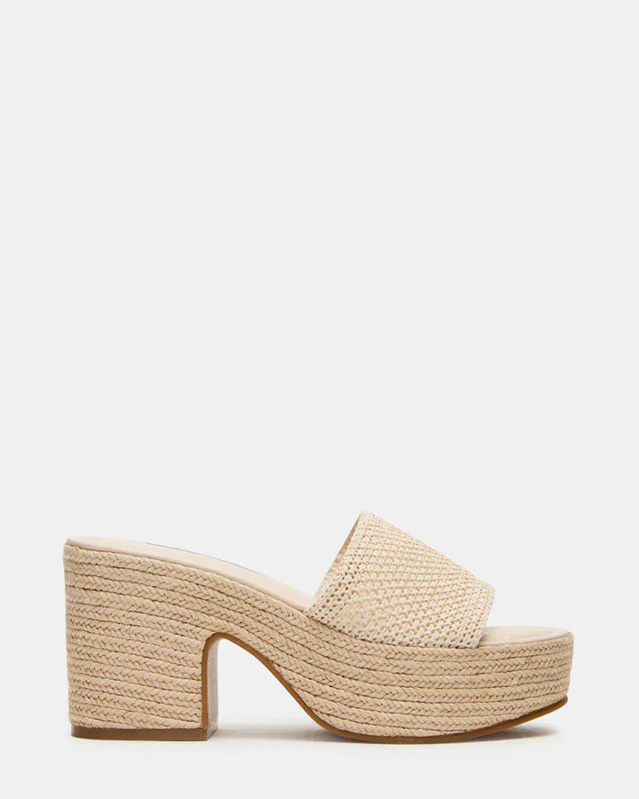 Steve Madden Platform Natural / 6 Trippy Raffia Platform