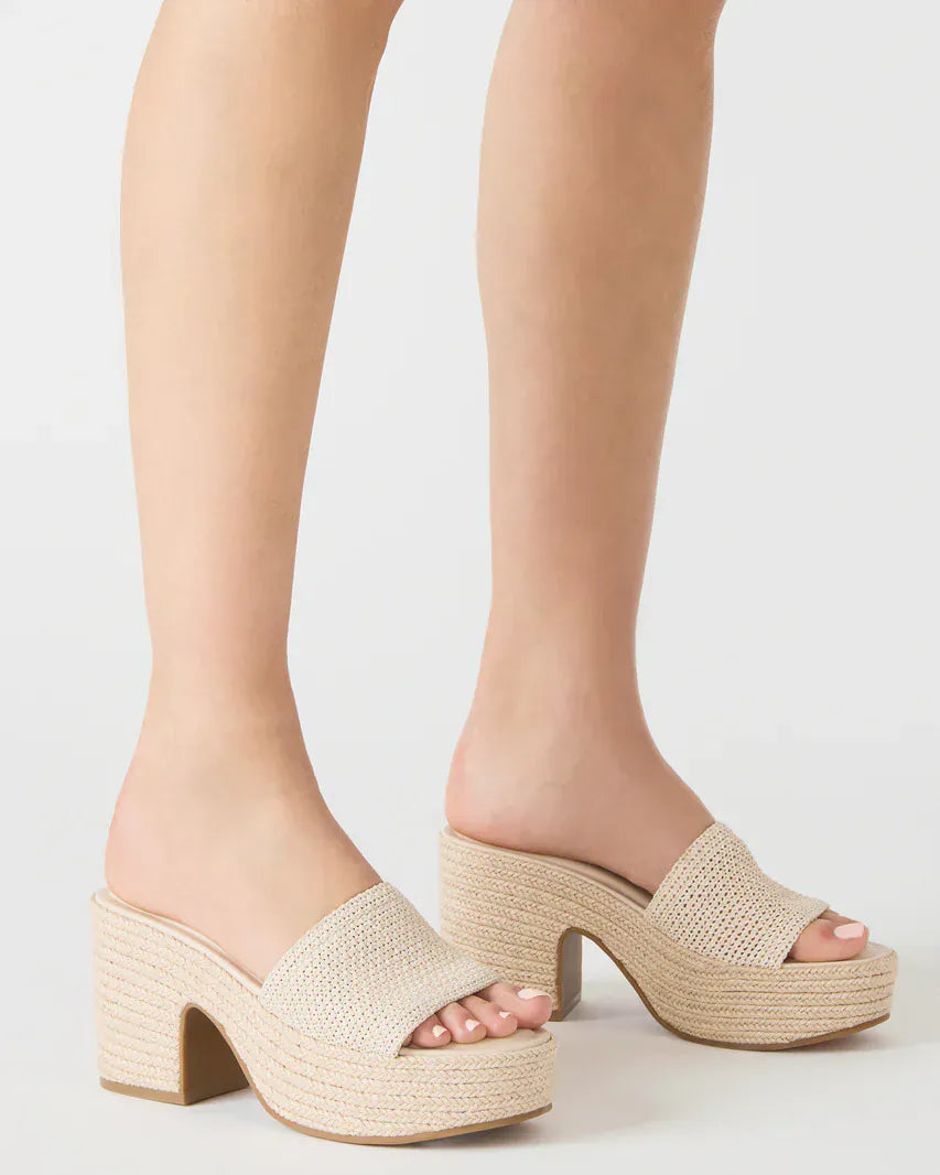 Steve Madden Platform Trippy Raffia Platform