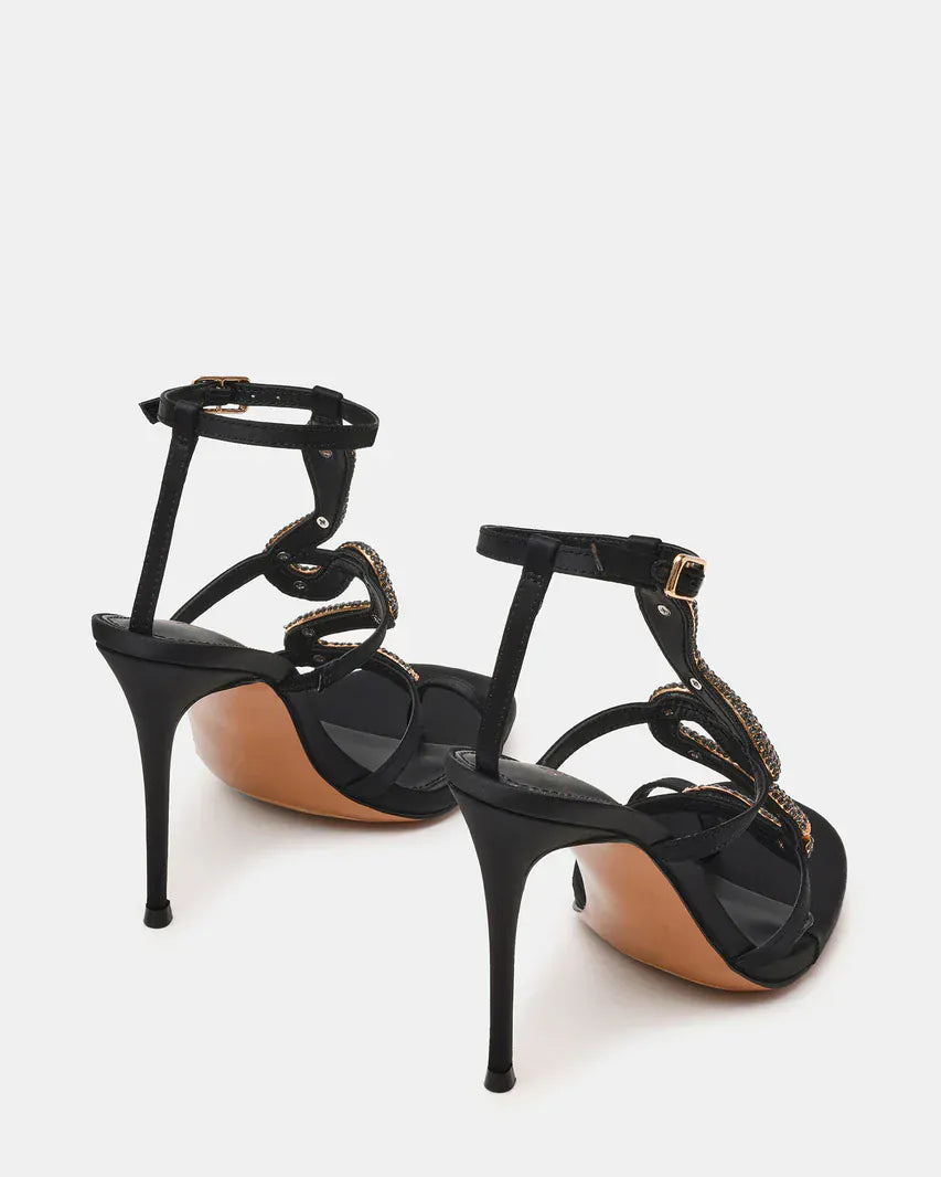 Steve Madden Sandal Python Rhinestone Snake Heels