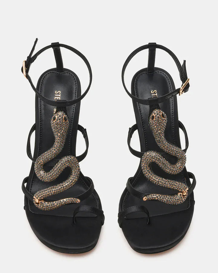 Steve Madden Sandal Python Rhinestone Snake Heels
