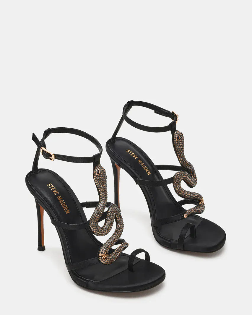 Steve Madden Sandal Python Rhinestone Snake Heels