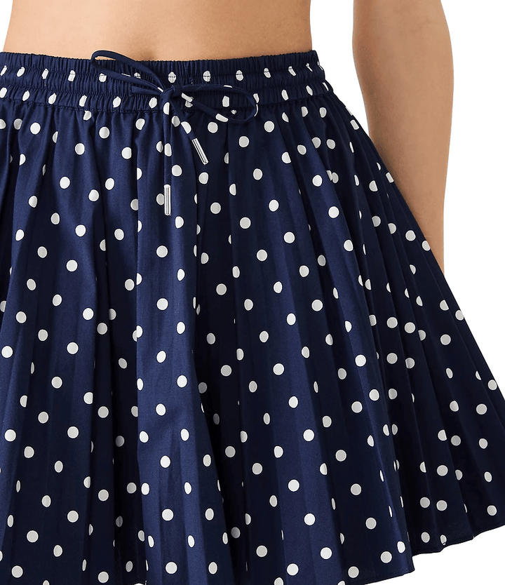 Steve Madden Skirt Tyria Polka Dot Poplin Flare Mini Skirt