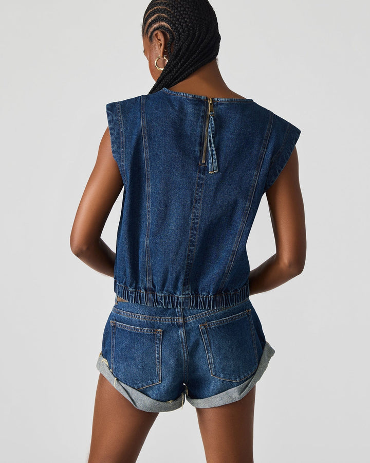 Steve Madden Top Leila Denim Top