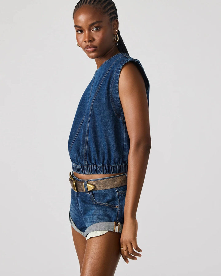 Steve Madden Top Leila Denim Top