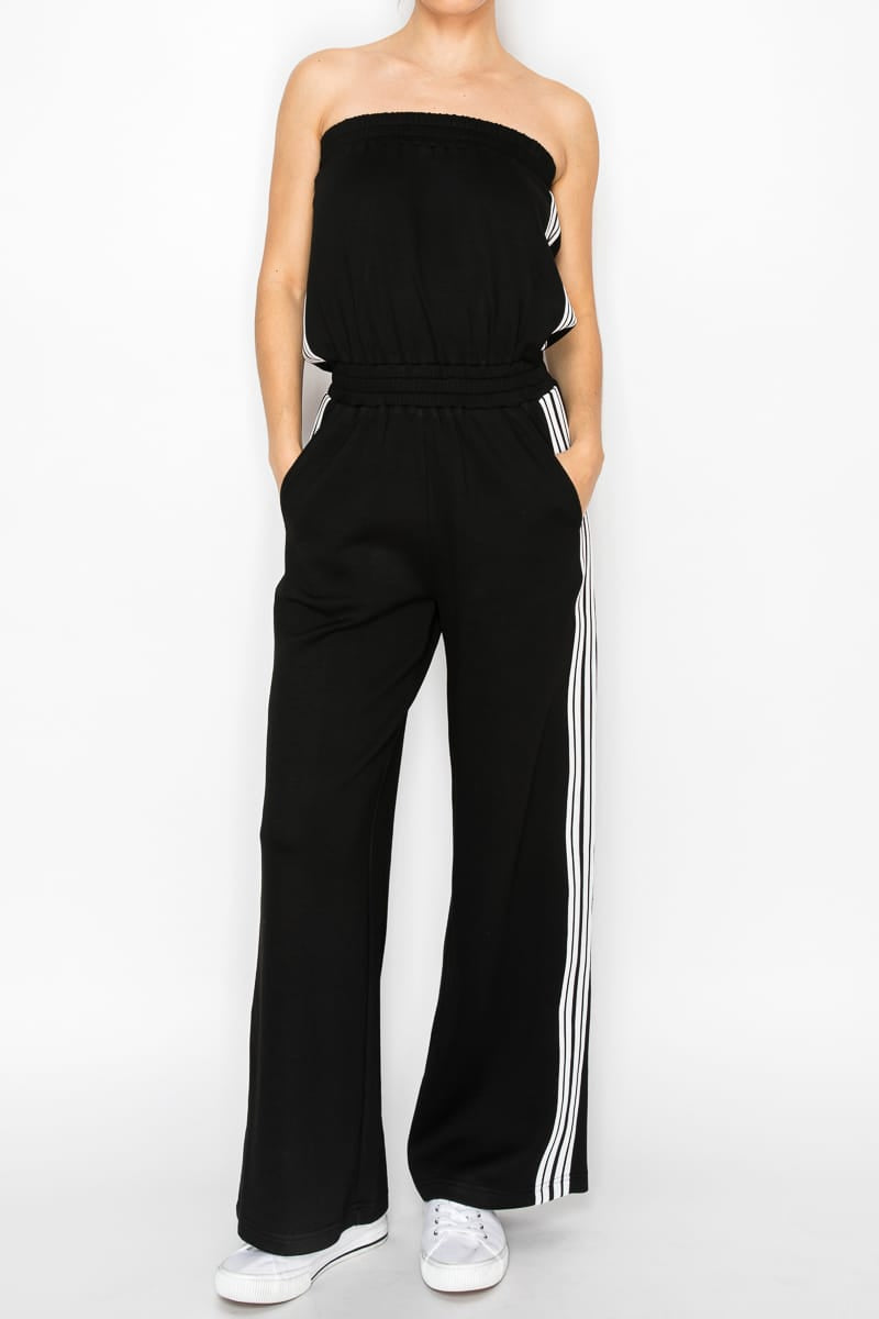 Stitch &amp; Co. Jumpsuit Black / S Maryam Side Contrast Jumpsuit