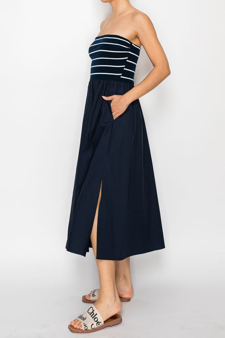 Stitch &amp; Co. Midi Dress Briella Striped Midi Dress