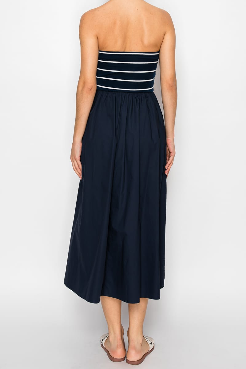 Stitch & Co. Midi Dress Briella Striped Midi Dress