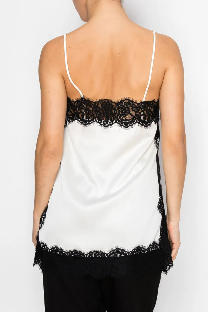 Stitch &amp; Co. Top Frances Lace Trim Top
