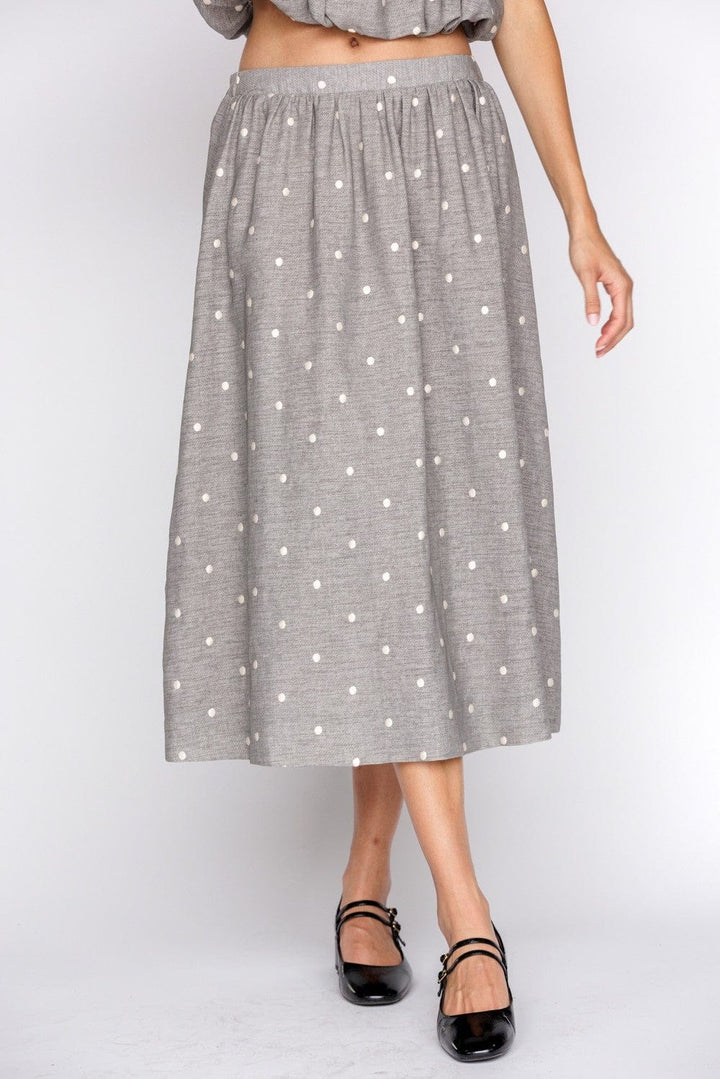 STORIA Skirt Grey / Ivory Dots / S Charli Polka Dot Skirt