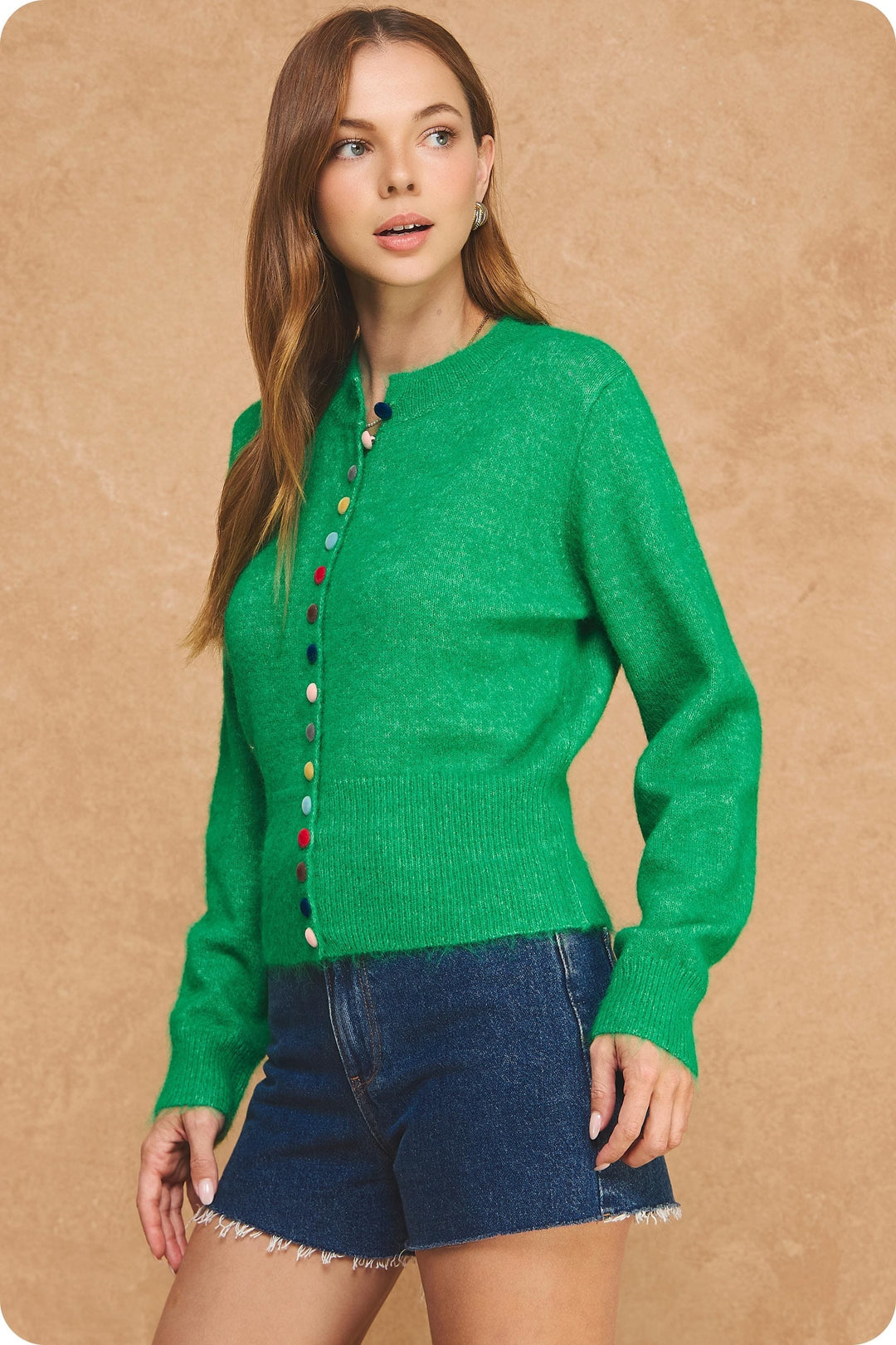 Strut &amp; Bolt Cardigan Julia Multi Color Button Cardi