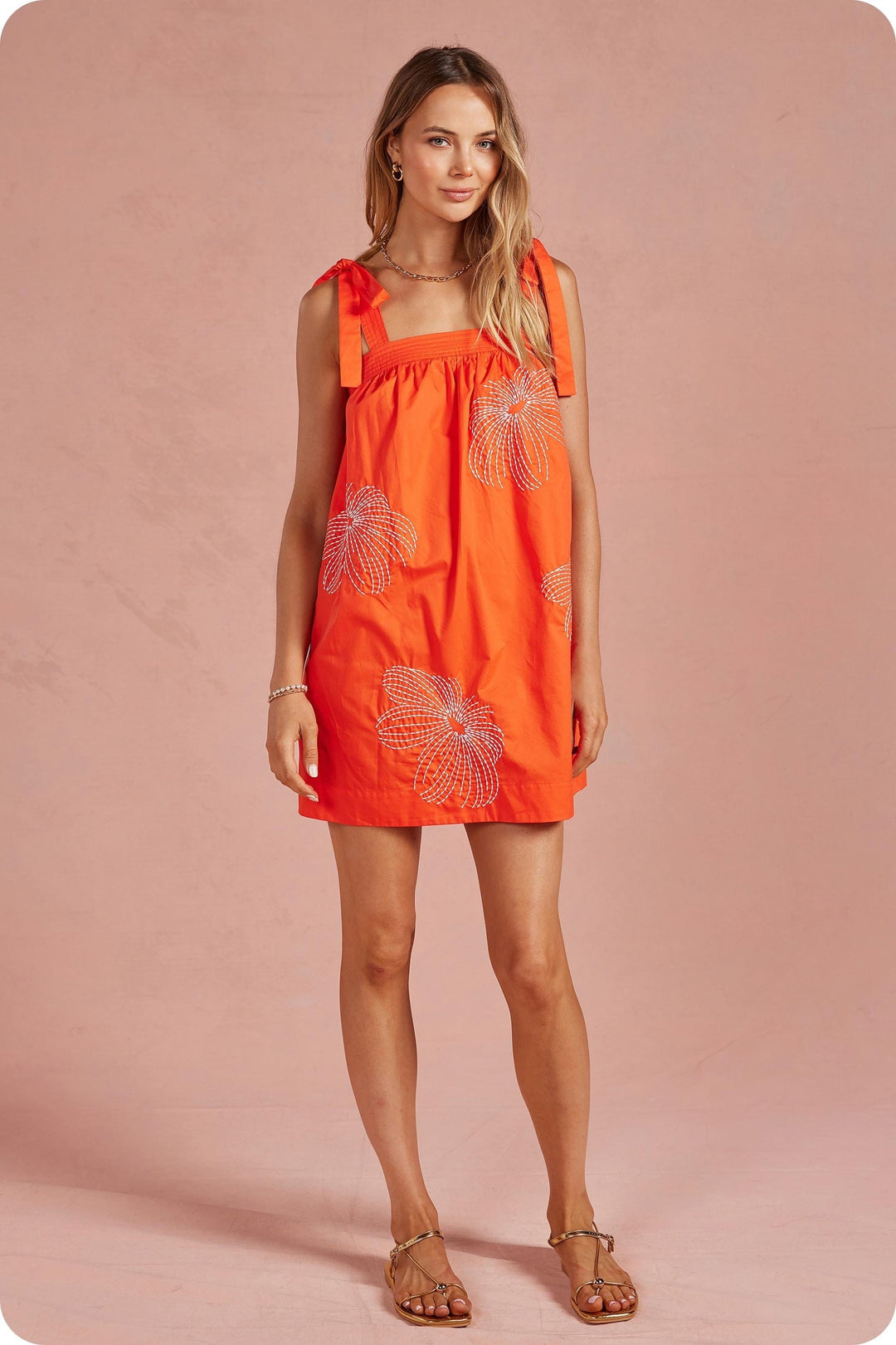 Strut & Bolt Dress Chloe Embroidered Mini Dress