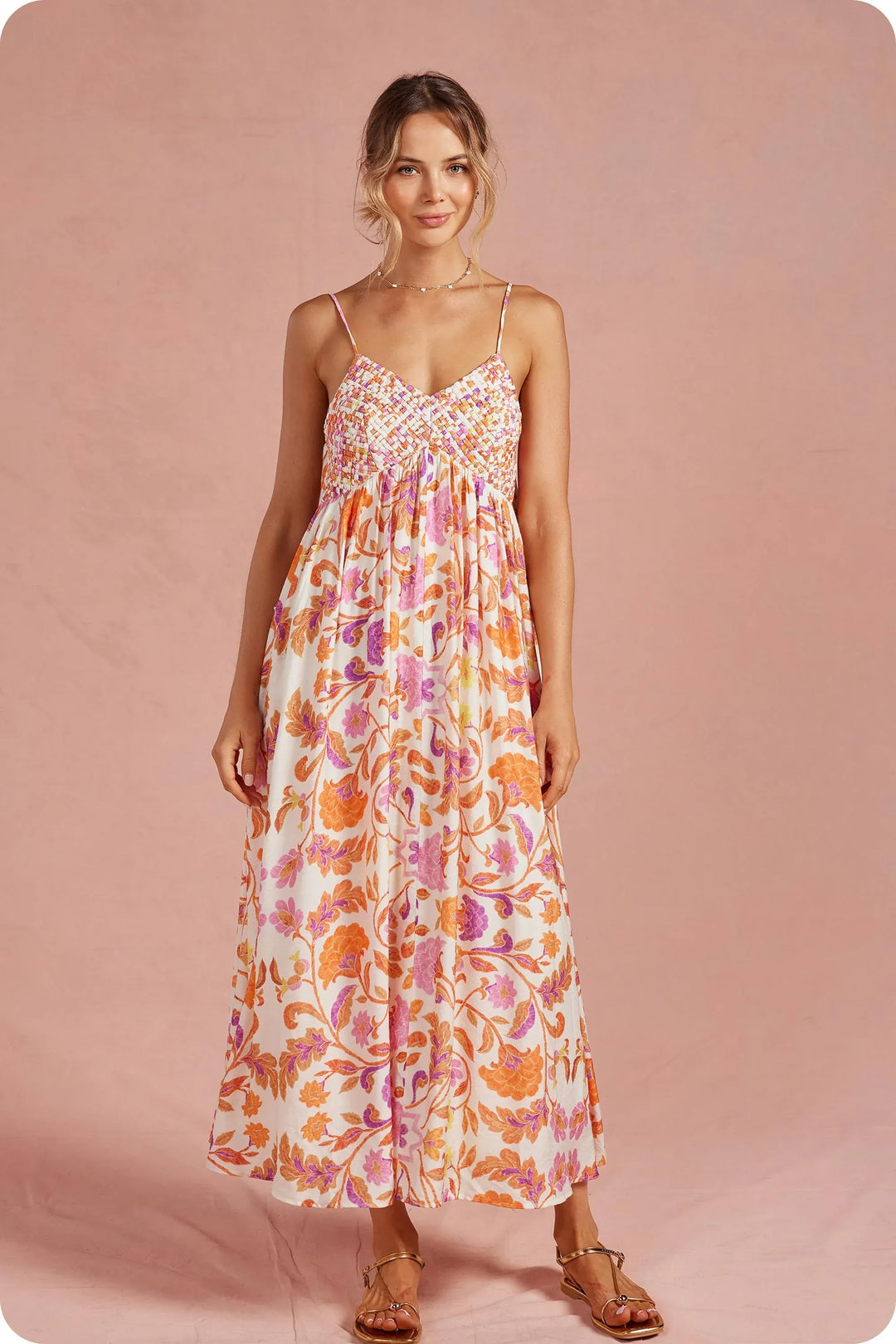 Strut & Bolt Maxi Dress Pink Multi / S Celine Maxi Dress