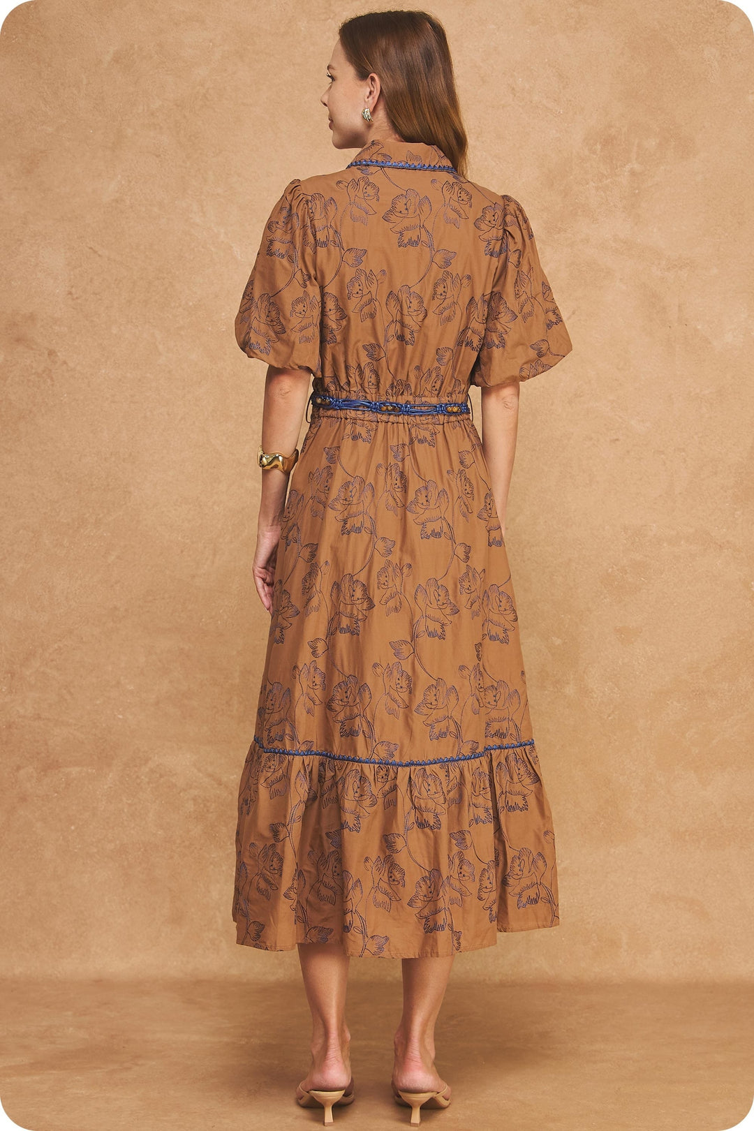 Strut &amp; Bolt Midi Dress Aubrey Puff Sleeve Midi Dress