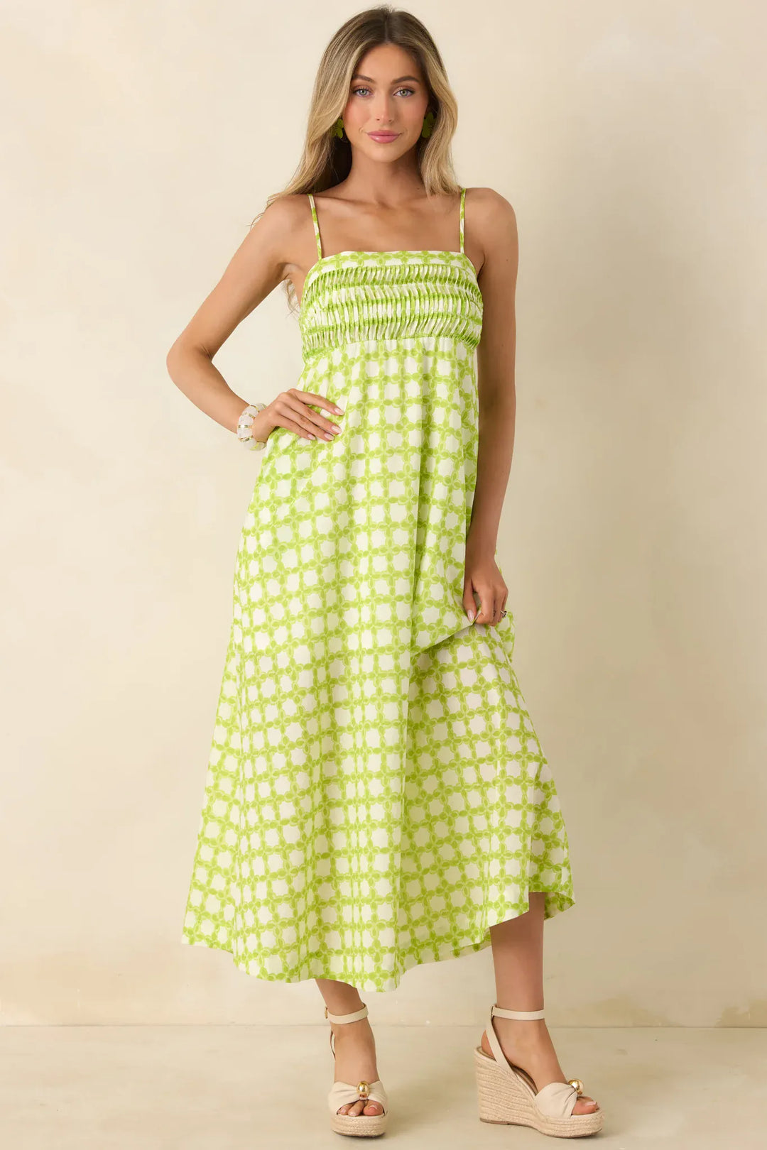 Strut & Bolt Midi Dress Lyla Pintucked Midi Dress