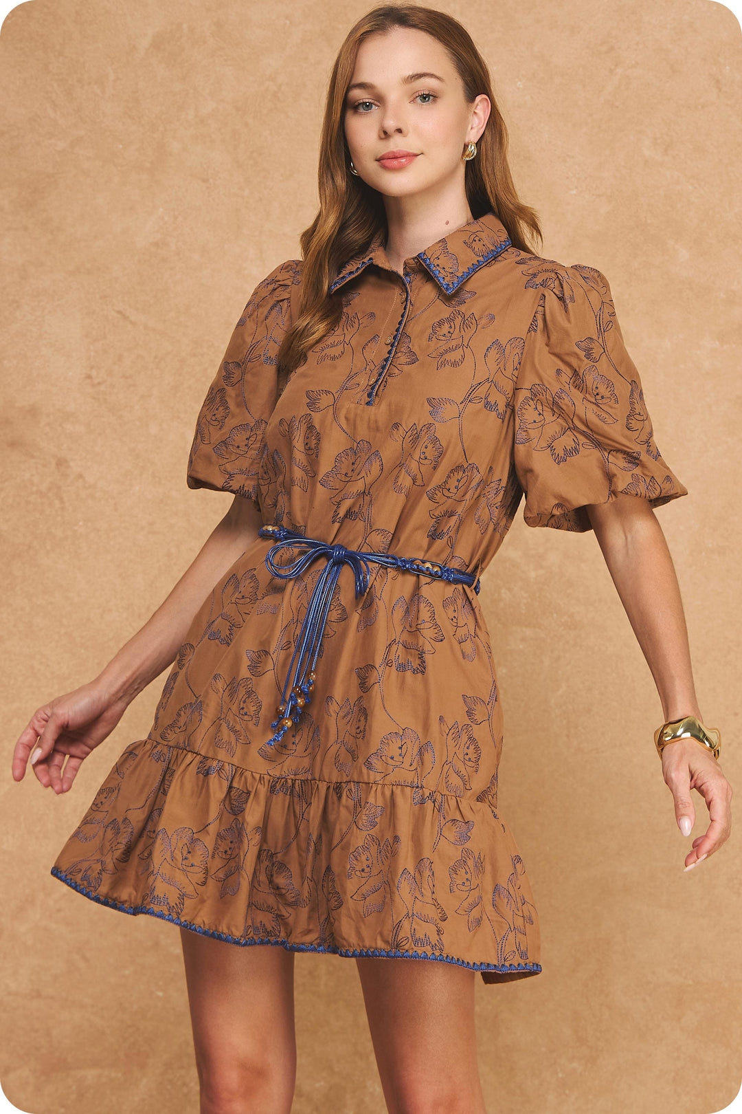 Strut &amp; Bolt Mini Dress Lula Floral Belted Mini Dress