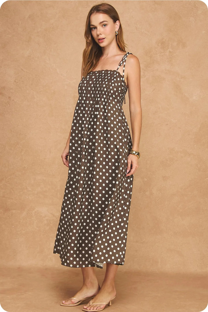 Strut &amp; Bolt Mini Dress Sophie Pintuck Polka Dot Mini Dress