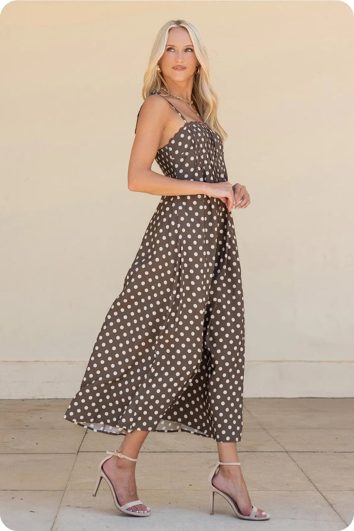 Strut &amp; Bolt Mini Dress Sophie Pintuck Polka Dot Mini Dress