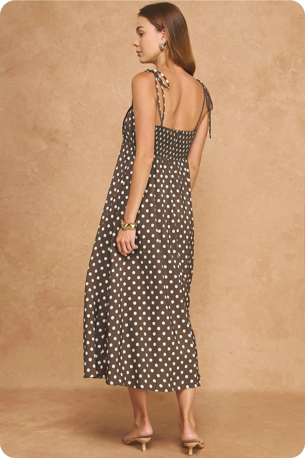 Strut & Bolt Mini Dress Sophie Pintuck Polka Dot Mini Dress