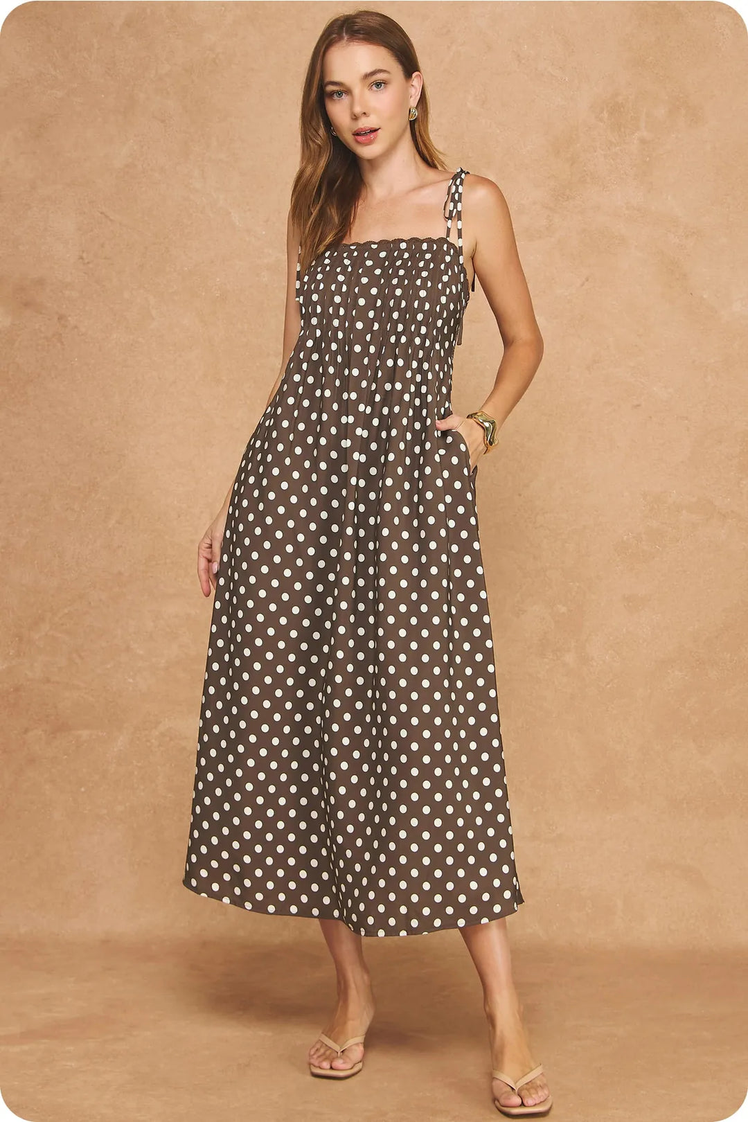 Strut &amp; Bolt Mini Dress Sophie Pintuck Polka Dot Mini Dress