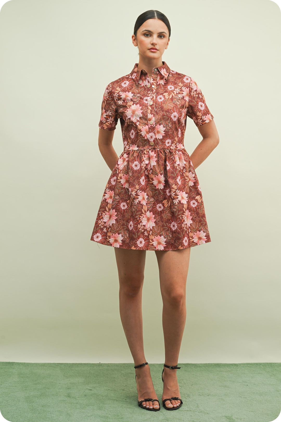 Strut &amp; Bolt Mini Dress Valerie Retro Floral Mini Dress