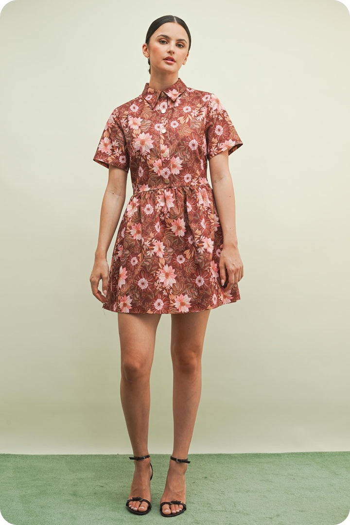 Strut &amp; Bolt Mini Dress Valerie Retro Floral Mini Dress