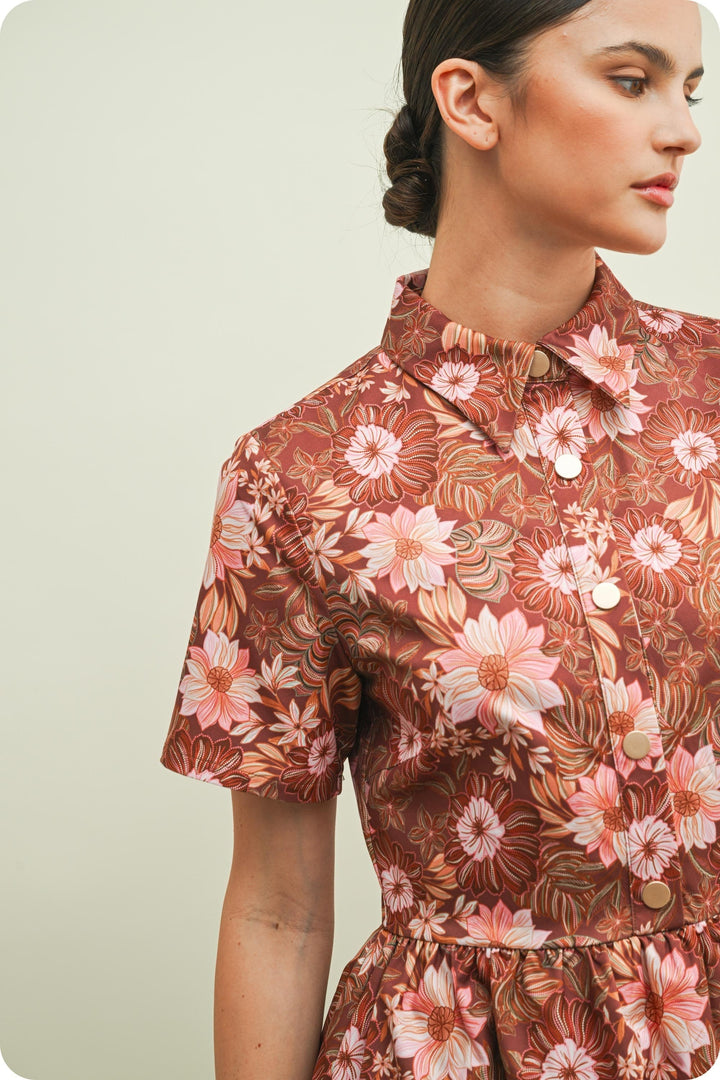 Strut &amp; Bolt Mini Dress Valerie Retro Floral Mini Dress