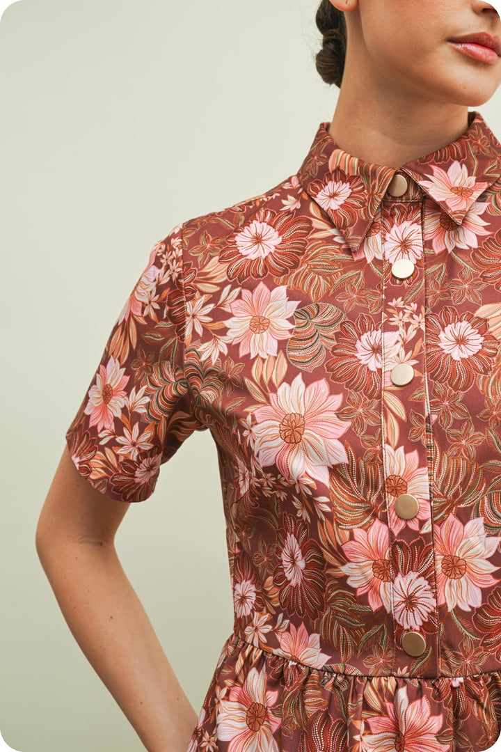 Strut &amp; Bolt Mini Dress Valerie Retro Floral Mini Dress