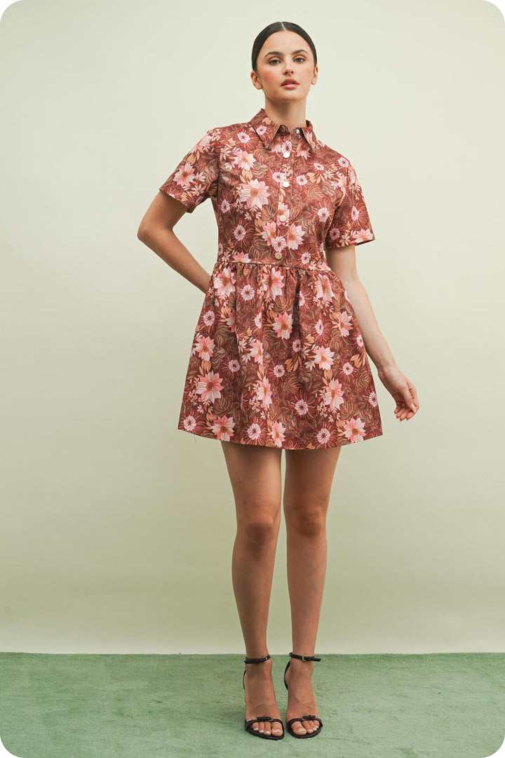 Strut &amp; Bolt Mini Dress Valerie Retro Floral Mini Dress