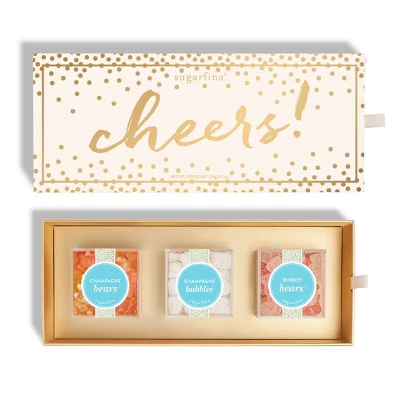 Sugarfina Candy 3 Piece Cheers Champagne Candy Bento Box