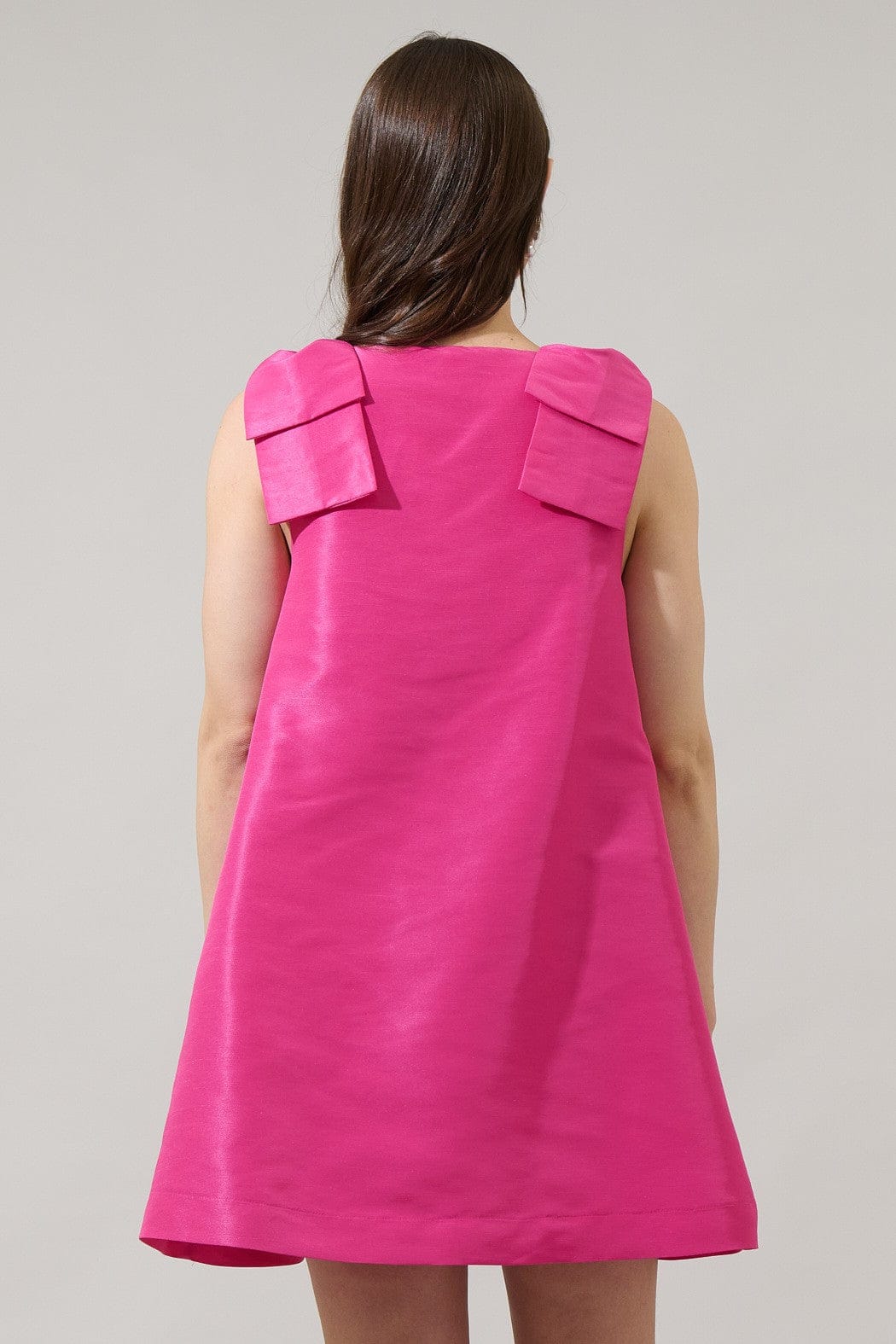 trapeze mini dress Alani Bow Trapeze Mini Dress FUCHSIA / XL by Sugarlips
