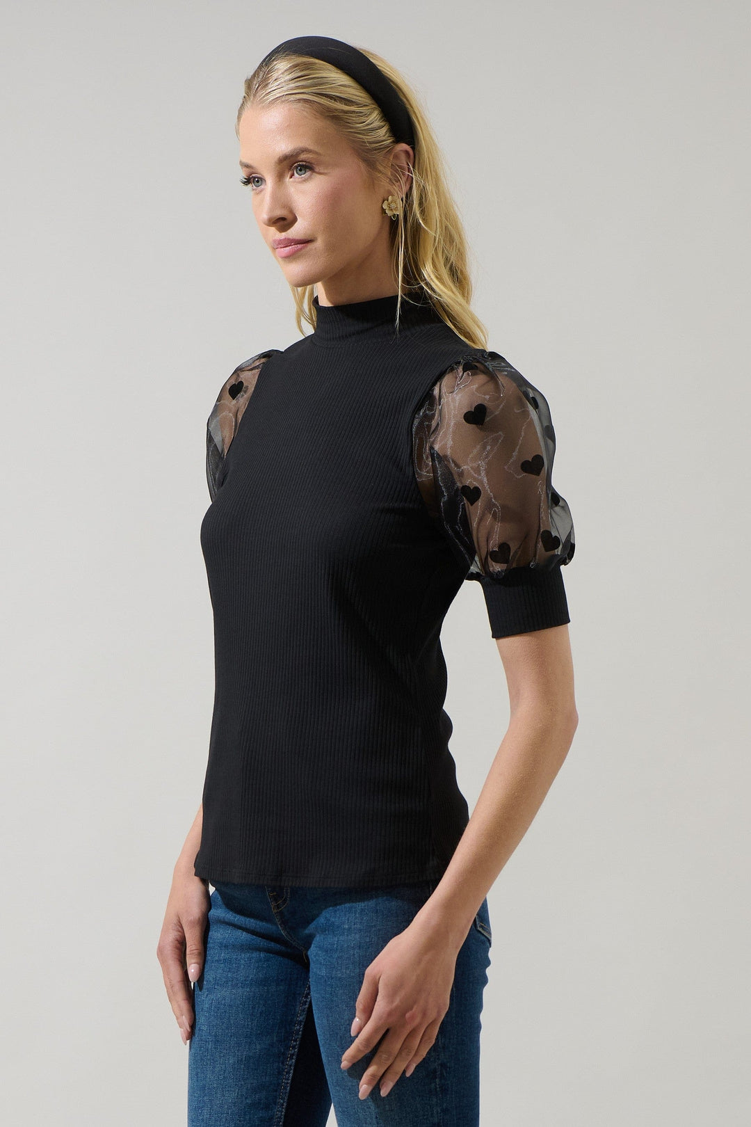 SugarLips Top Erlina Heart Knit Top