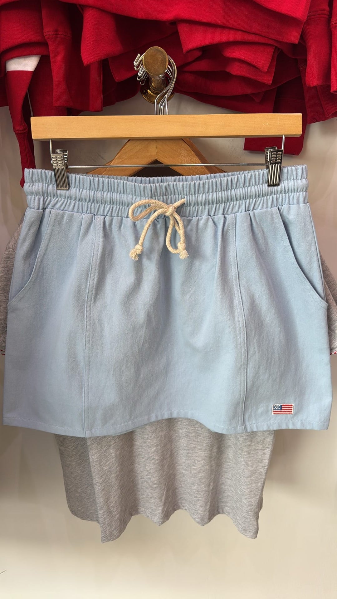 Sunday Edition Midi Skirt Bailey Flag Embroidery Skirt
