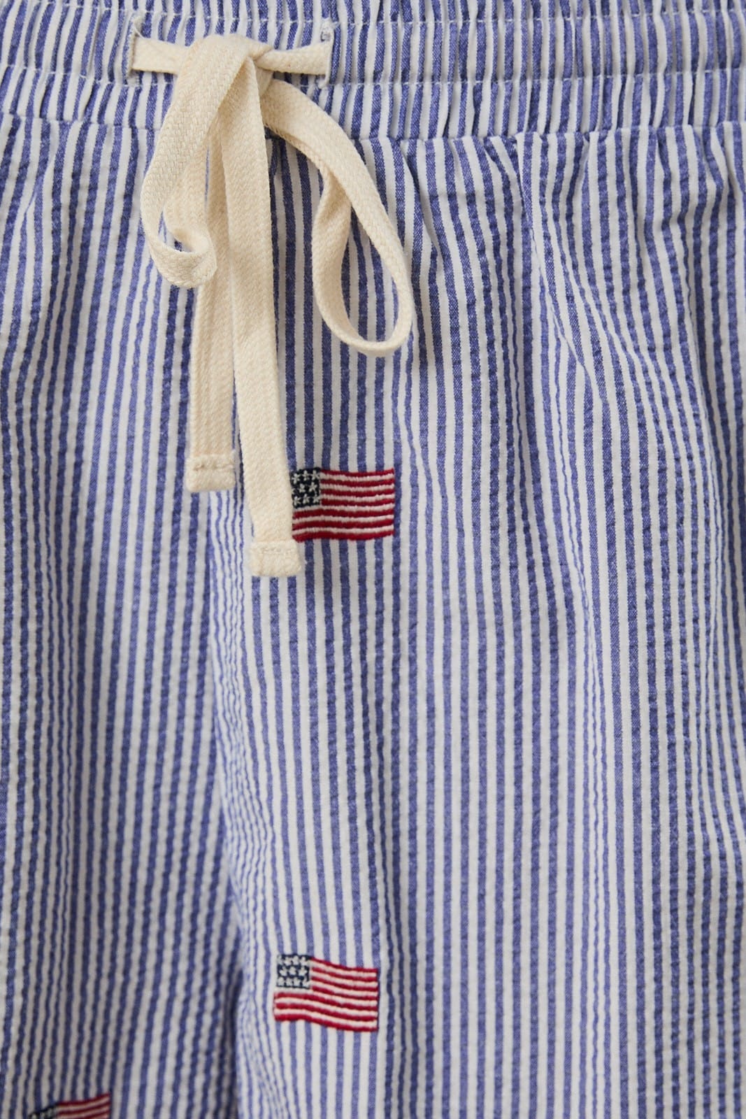 Sunday Edition Shorts Stripe Flag Embroidered Shorts