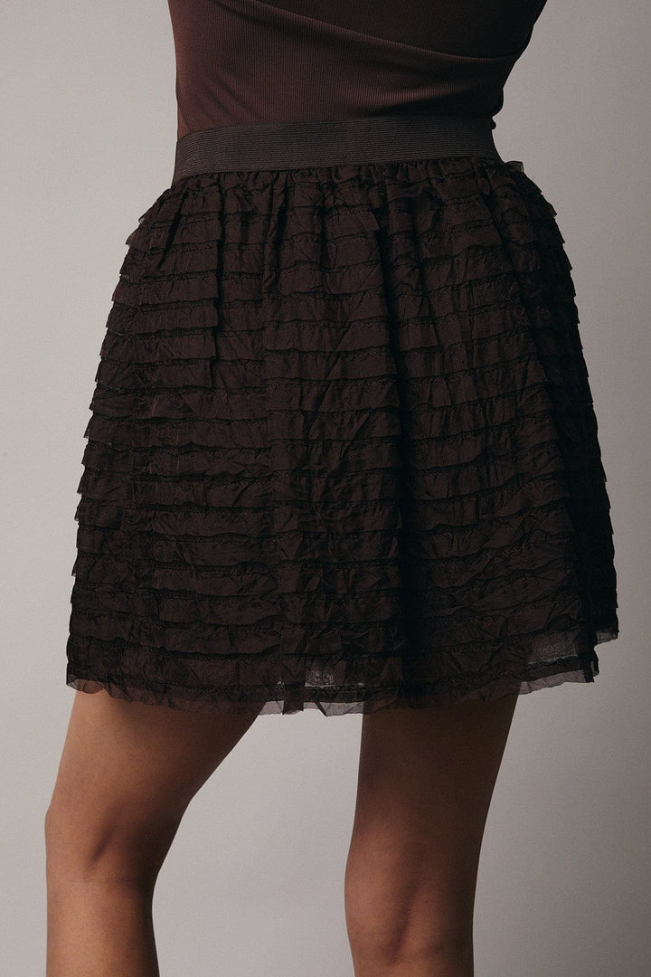 Sunday Edition Skirt Brown / S Jenna Frilled Skirt