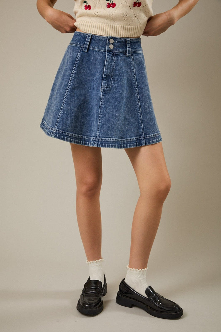Sunday Edition Skirt Denim / S Serena High Waist Skirt