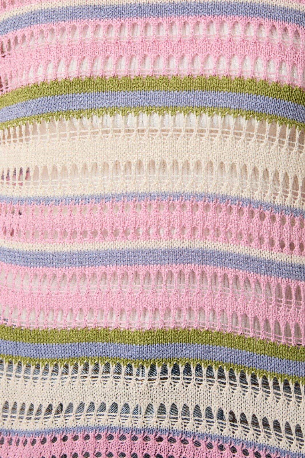 Sunday Edition Sweater Daisy Open Knit Stripe Sweater