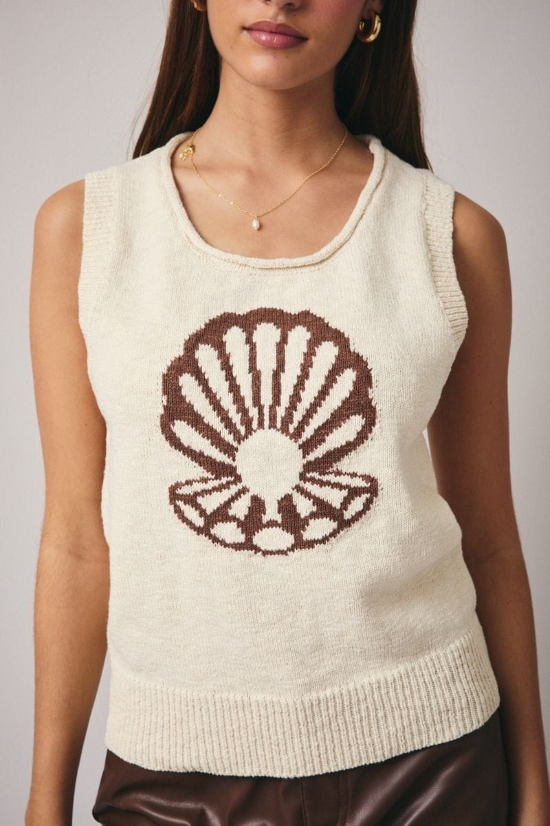 Sunday Edition Sweater Laura Shell Print Sweater