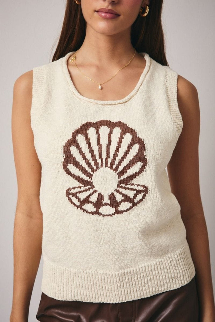 Sunday Edition Sweater Laura Shell Print Sweater